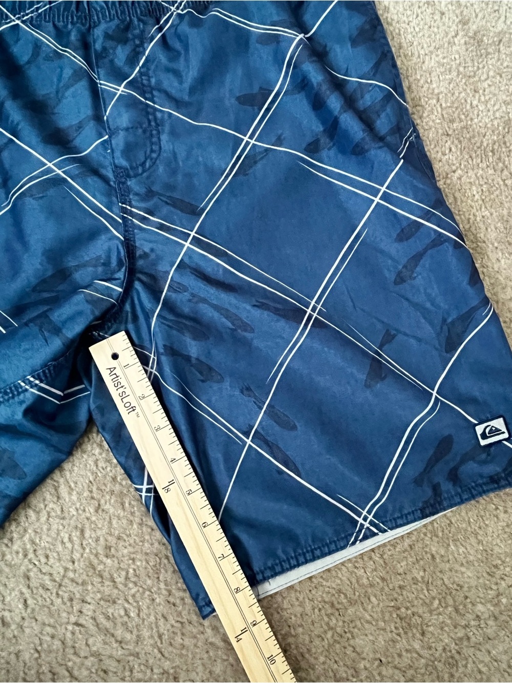 Quiksilver Navy Blue Elastic Waist Swim Shorts - Picture 6 of 7